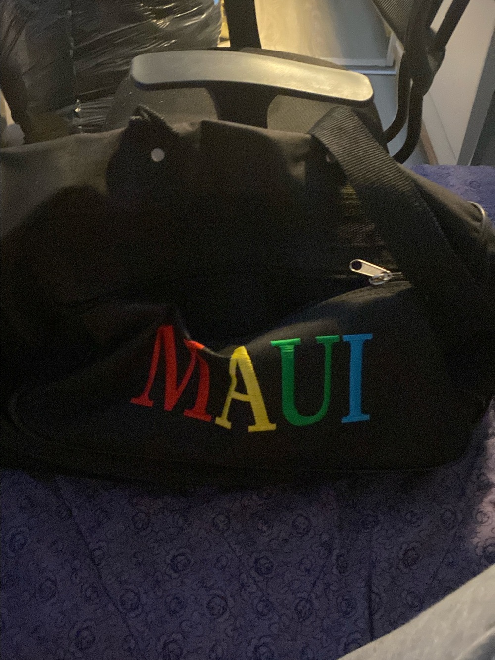 Maui Black Canvas Travel Duffle Bag